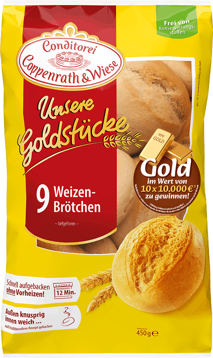 Unsere Goldstücke 9 Weizen-Brötchen