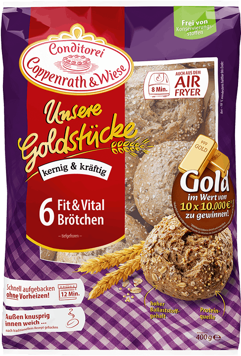 Unsere Goldstücke 6 Fit & Vital Brötchen